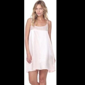 Elegant Pink Satin Chemise